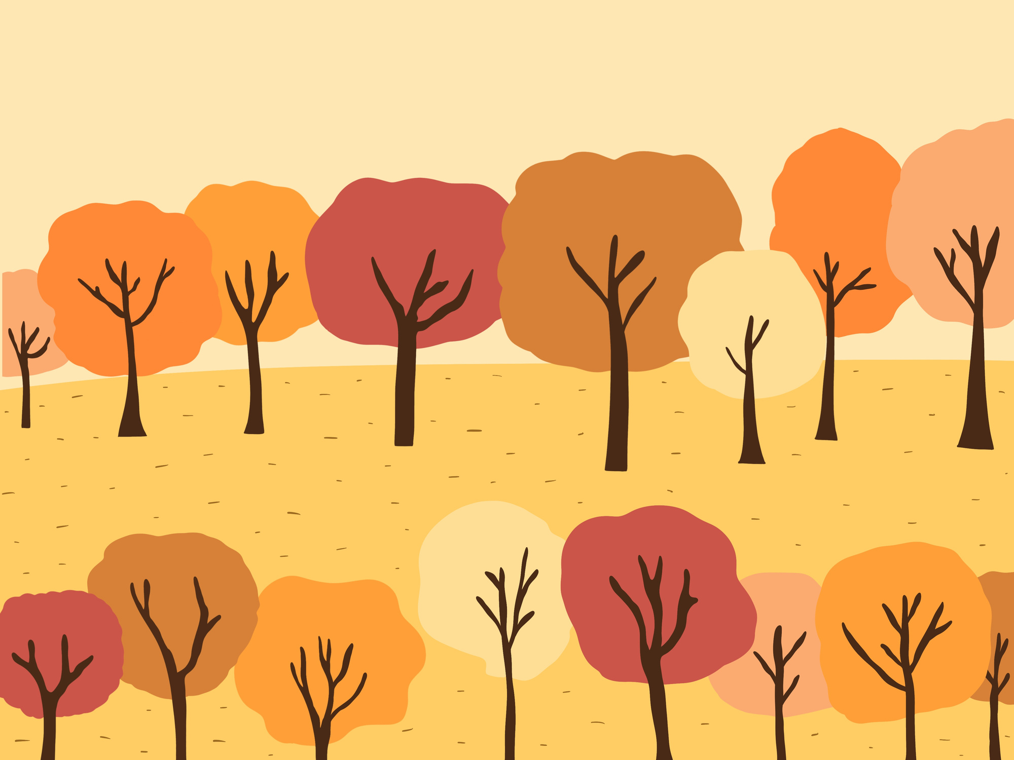 Autumn landscape. Illustration.